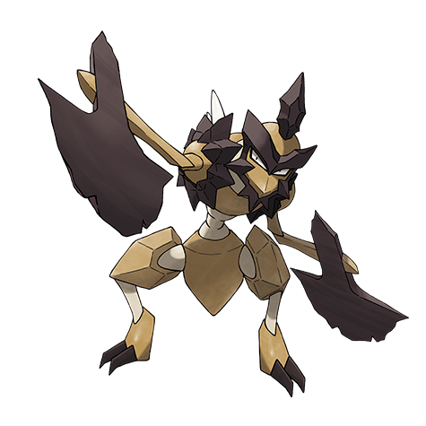 Kleavor - bug/rock type Pokémon #900, official artwork from Pokédex