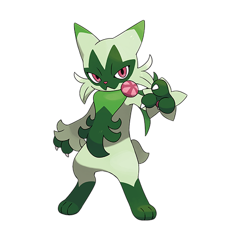 Floragato - Grass type Pokémon #907, official artwork