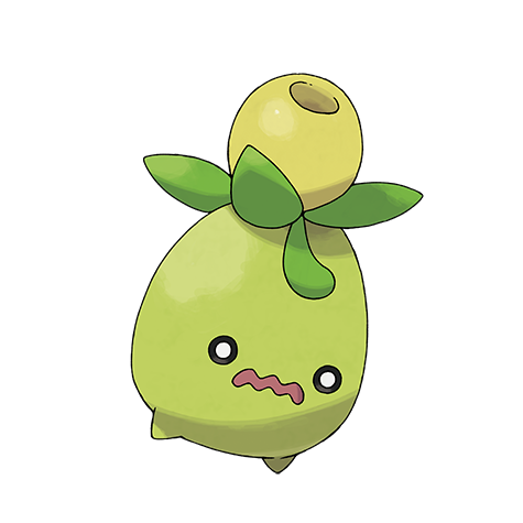 Smoliv - grass/normal type Pokémon #928, official artwork from Pokédex