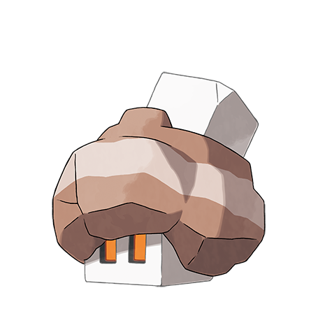 Nacli - rock type Pokémon #932, official artwork from Pokédex