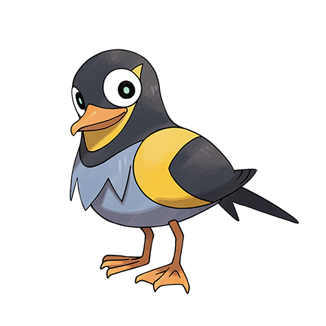 Wattrel - Electric/Flying type Pokémon #940, official artwork