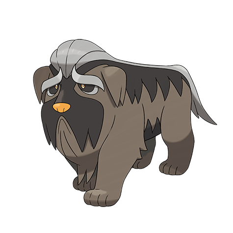 Mabosstiff - Dark type Pokémon #943, official artwork