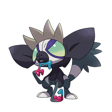 Grafaiai - poison/normal type Pokémon #945, official artwork from Pokédex