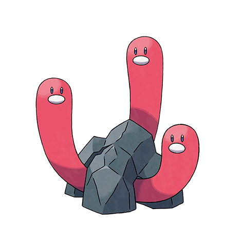 Wugtrio - Water type Pokémon #961, official artwork