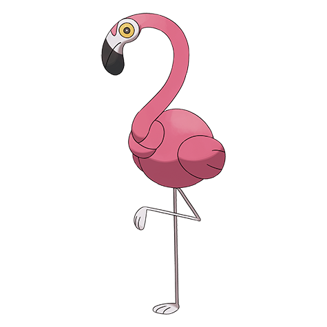 Flamigo - Flying/Fighting type Pokémon #973, official artwork