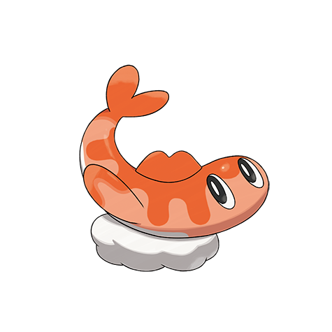 Tatsugiri-curly - Dragon/Water type Pokémon #978, official artwork