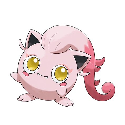 Scream-tail - fairy/psychic type Pokémon #985, official artwork from Pokédex