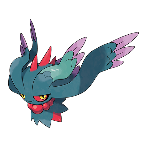 Flutter-mane - Ghost/Fairy type Pokémon #987, official artwork